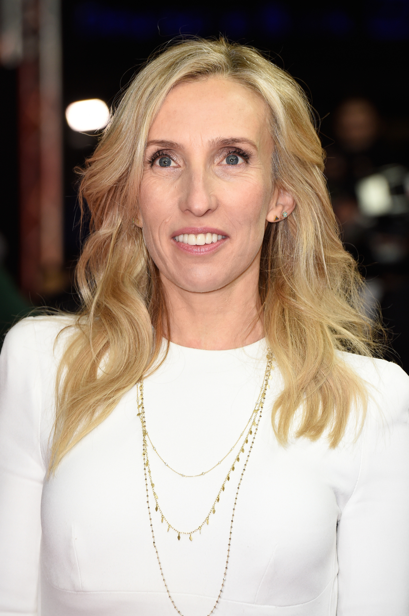 Sam Taylor-Johnson in a white outfit