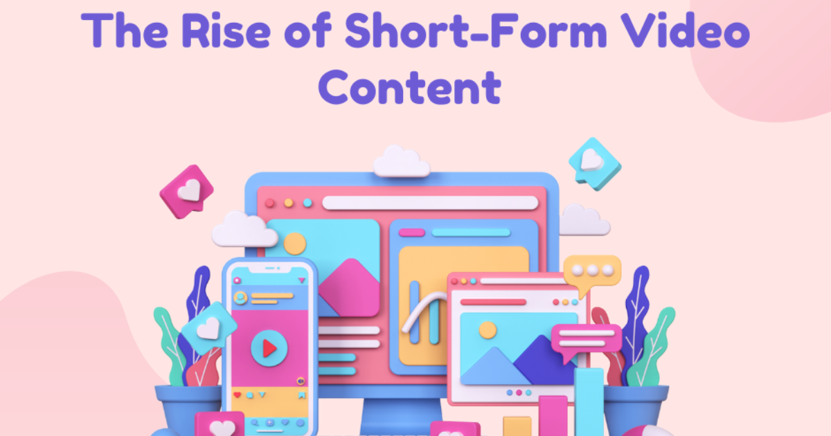 The prominence of short-form video content across various digital devices in a vibrant and modern design.