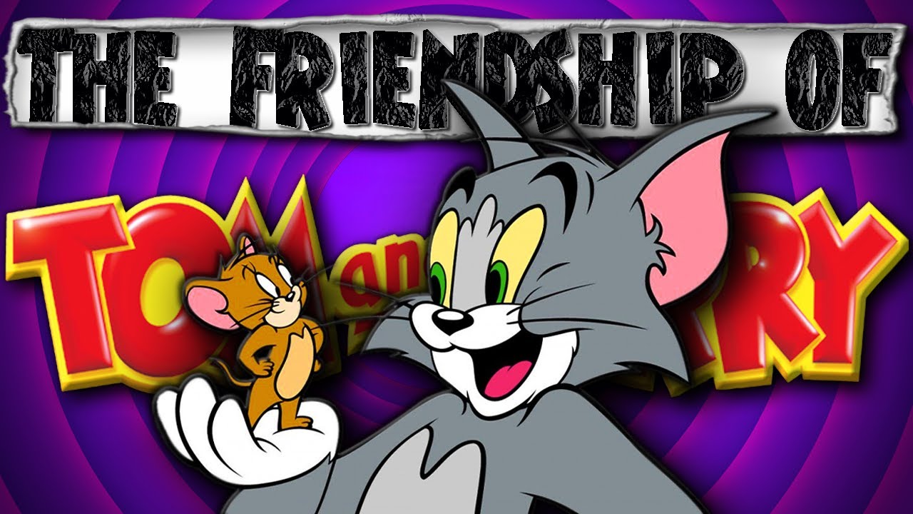 The friendship of tom and jerry shown, tom holding jerry in his hand