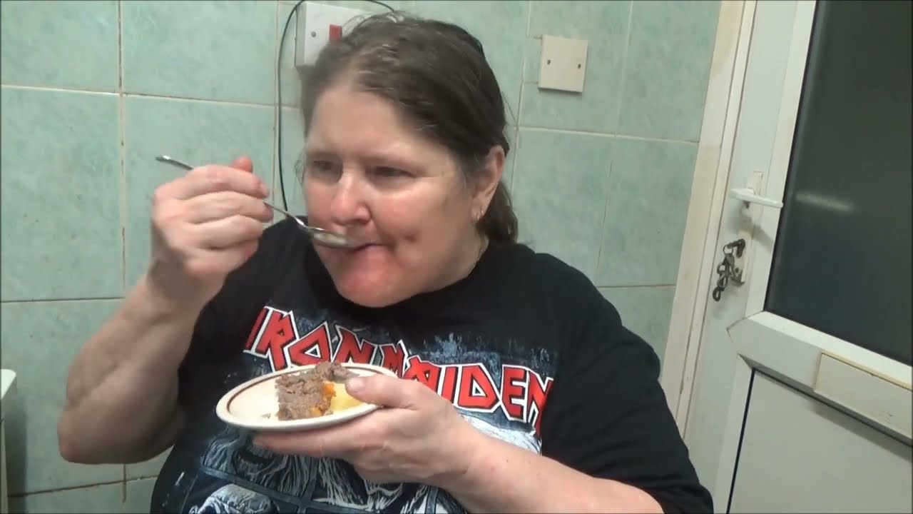 Kay eating a cake
