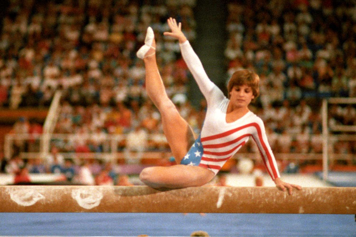 Mary Lou Retton is performing in Olympic.