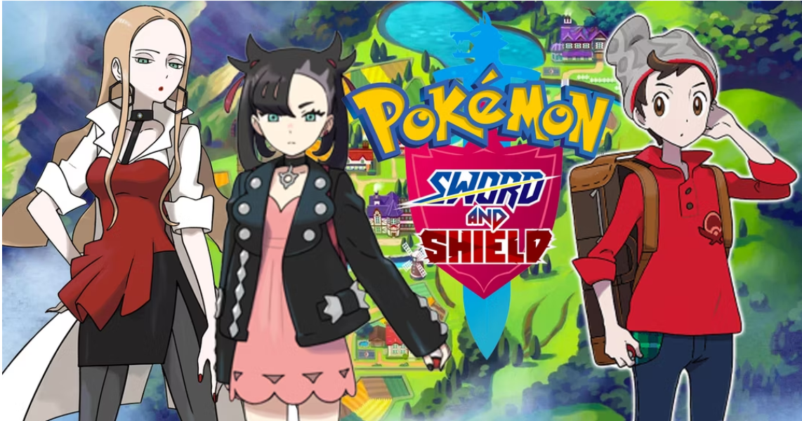 Three characters of Pokémon Sword And Shield