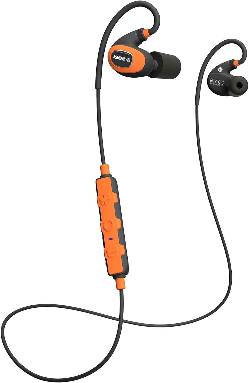 Orange and black ISOtunes PRO 2.0 Bluetooth Earplug