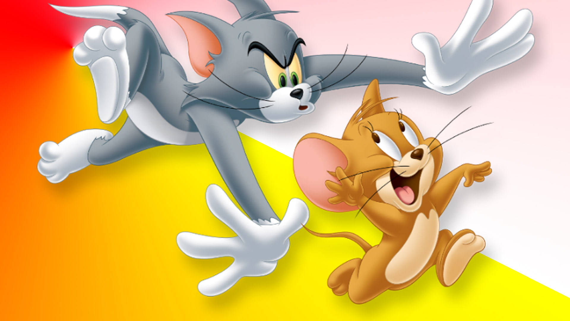 The iconic chase shown, tom chasing jerry