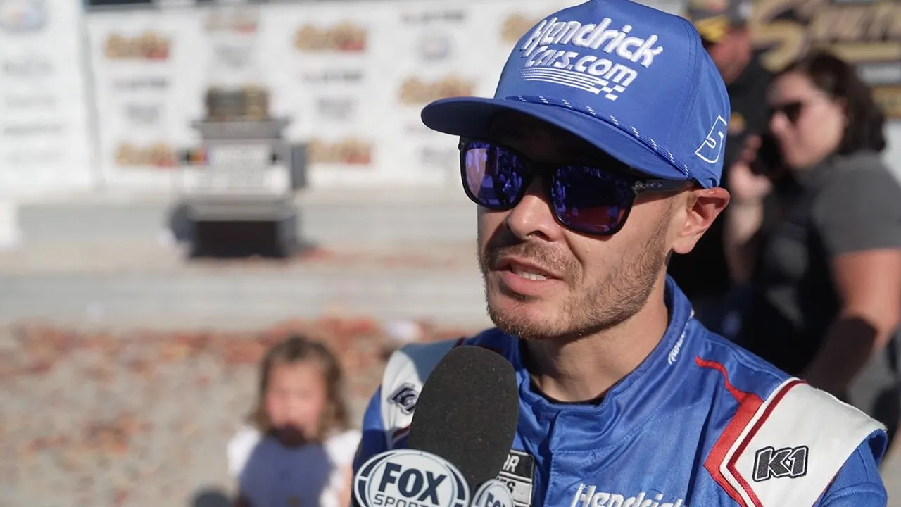 Kyle Larson at an interview