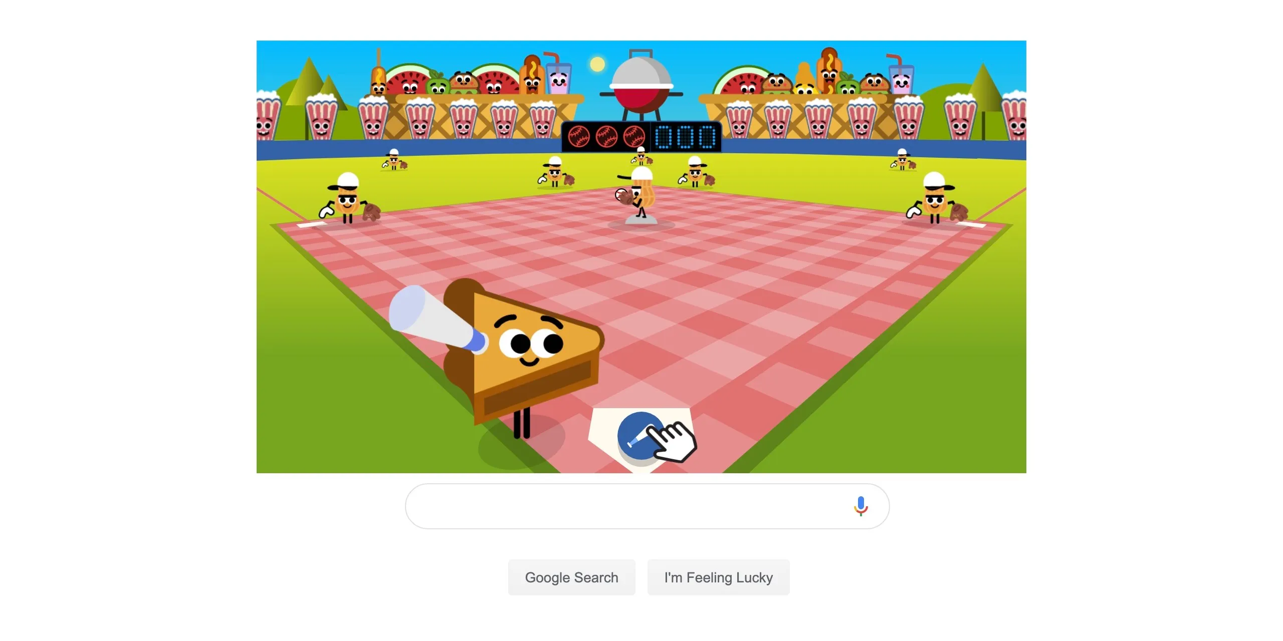 Google Doodle Baseball page