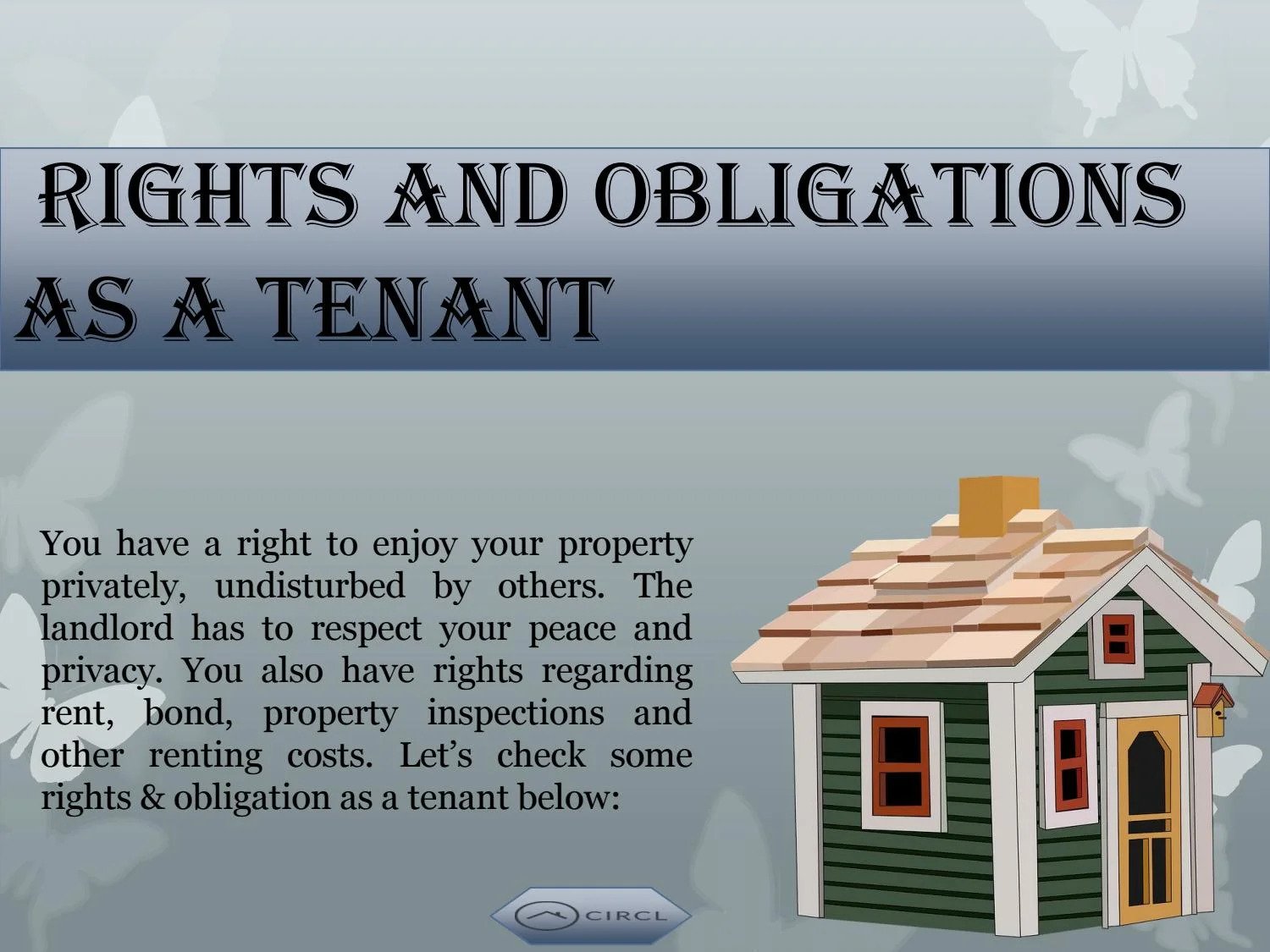 Rights and obligations as a tenant