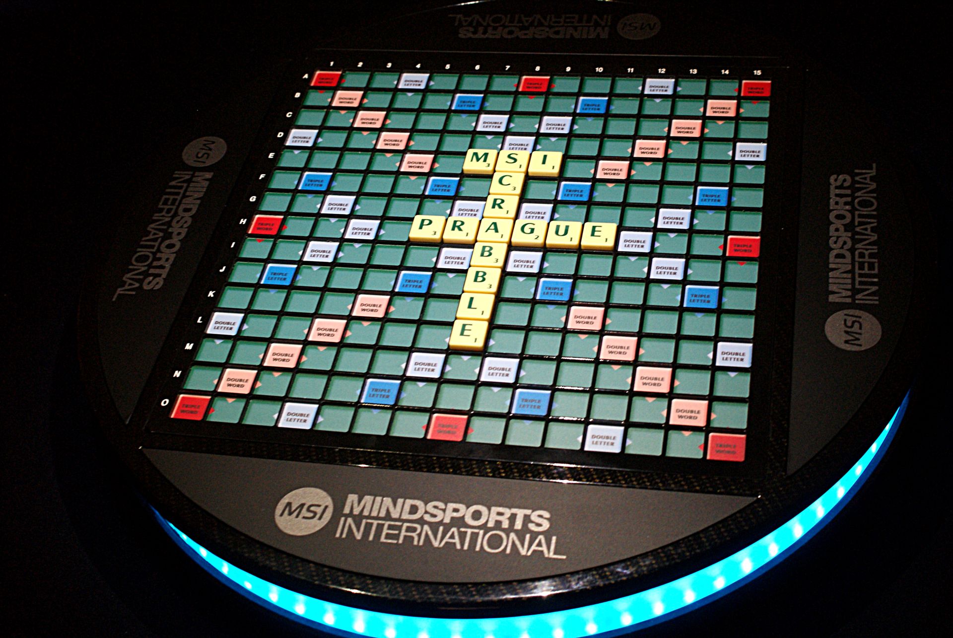 Smart Scrabble board with letters