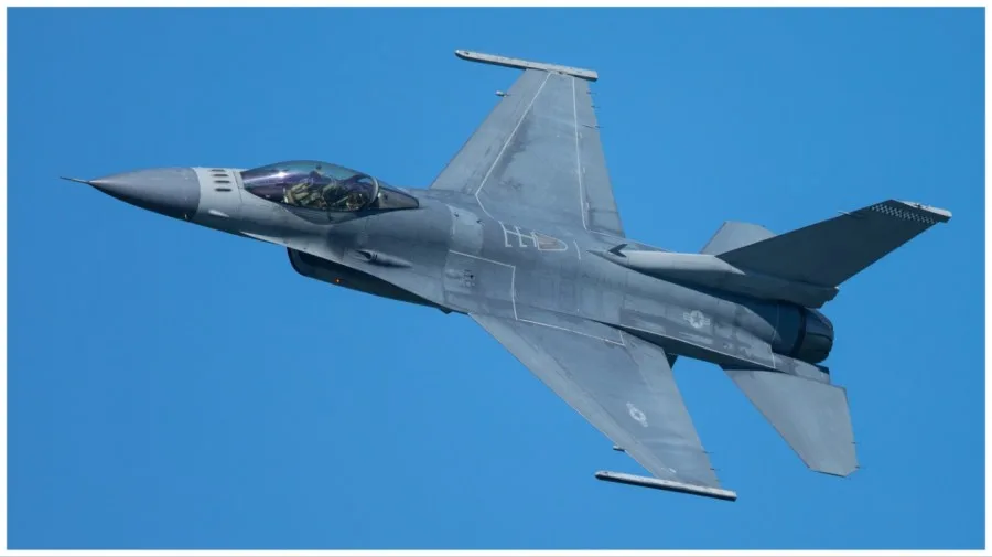 U.S. Air Force F-16 Fighting Falcon flying.
