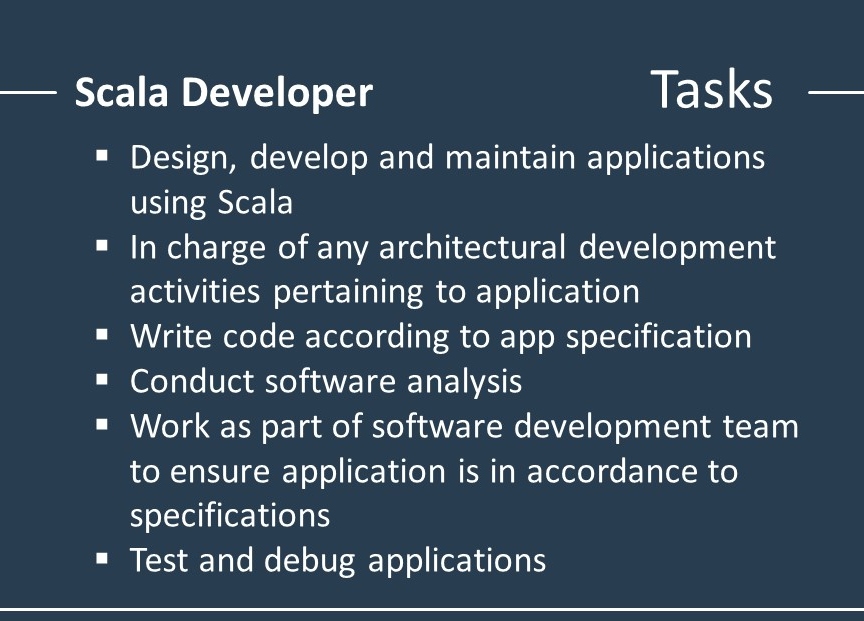 Scala developer tasks