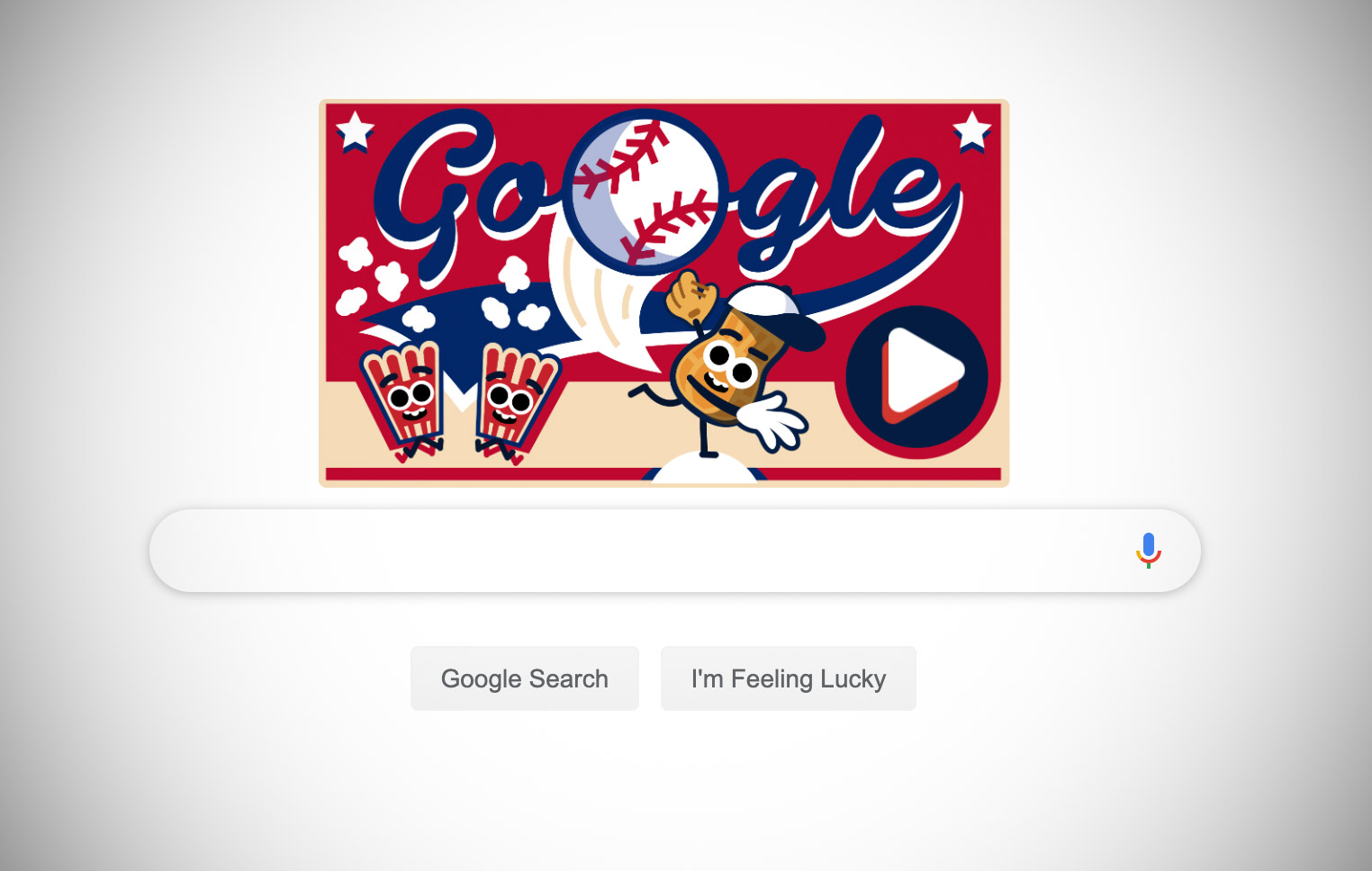 Baseball on Google search