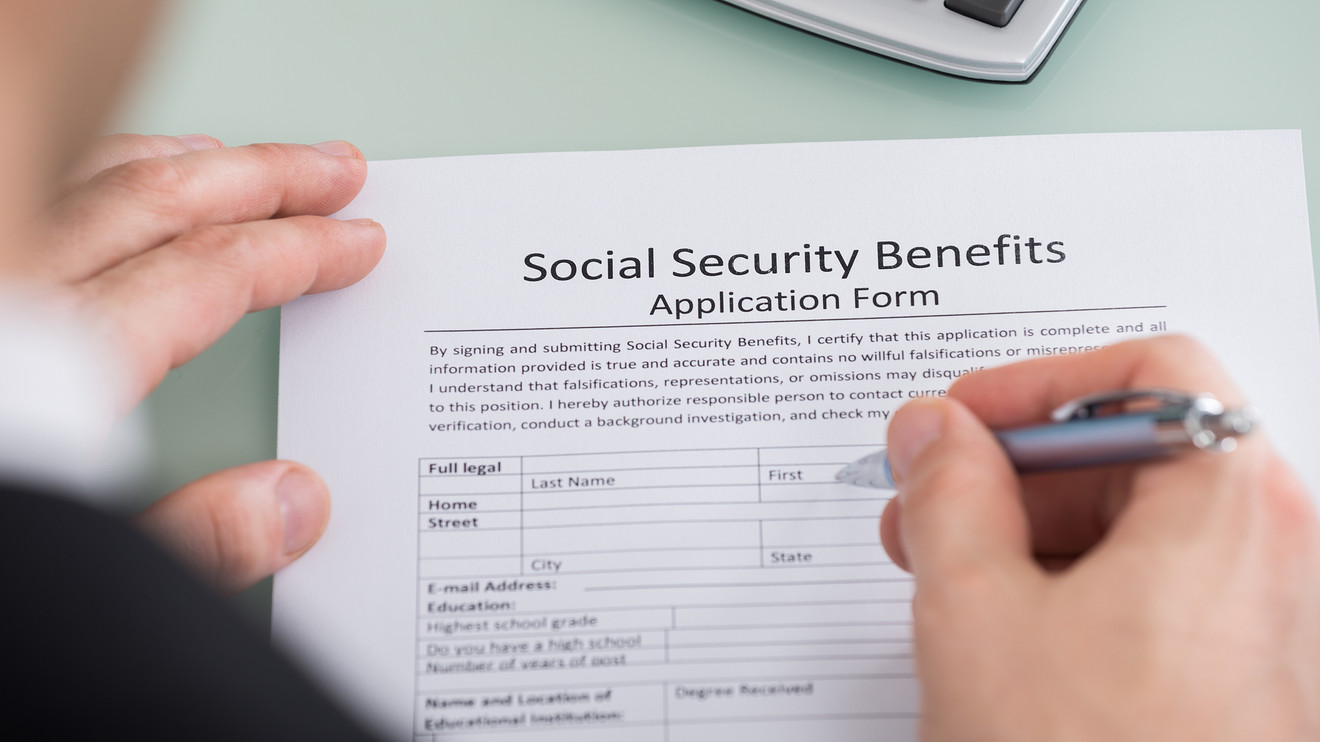 Social security application form