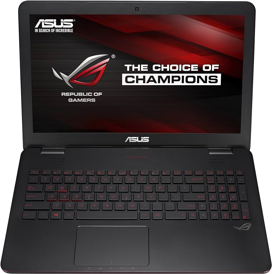 The choice of champions written on asus laptop