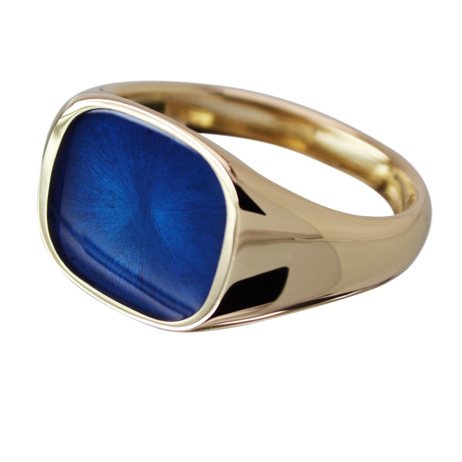 Blue and gold Signet Rings