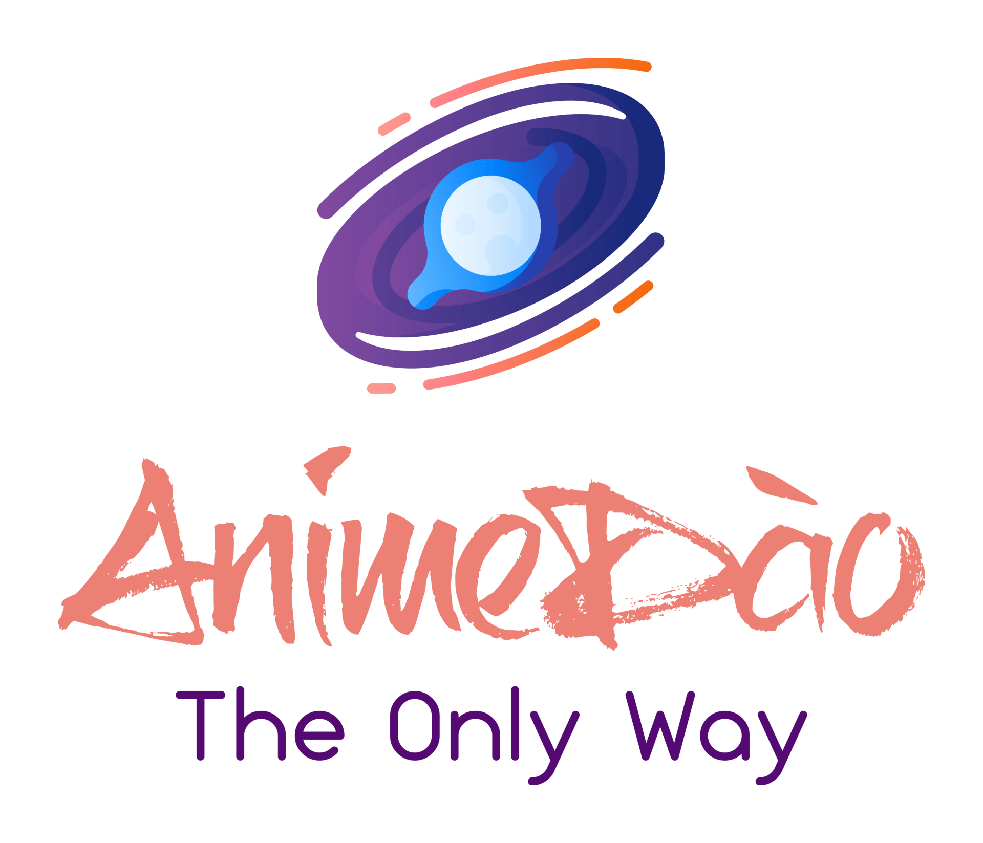 A vibrant logo featuring a blue eye illustration accompanied by the stylized text "AnimeDao" and the tagline "The Only Way."
