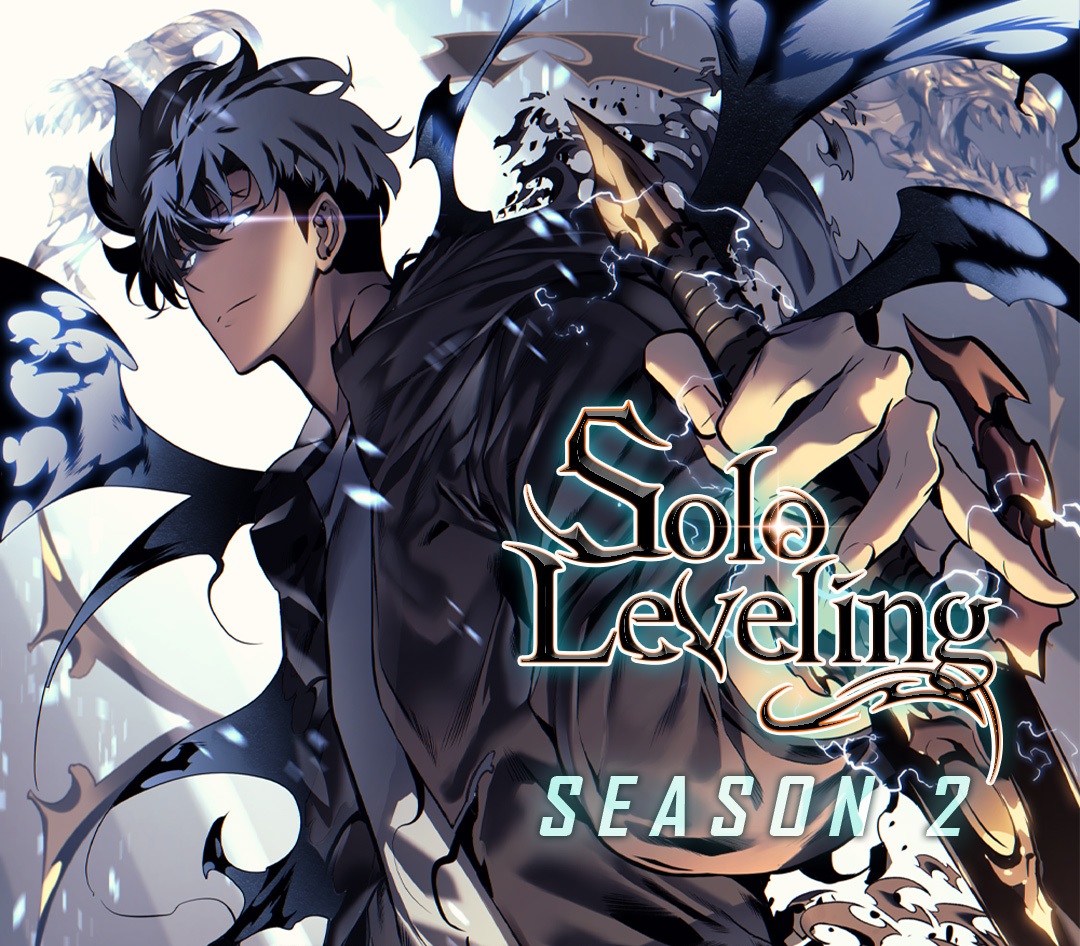 A young man holding a sword with the text "Solo Leveling Season 2" below.