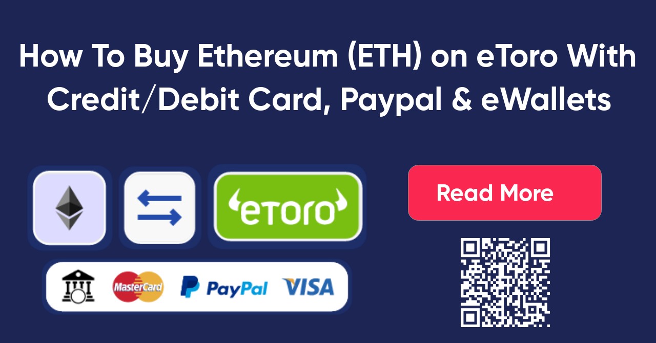 'how to buy ethereum on etoro with credit card, debit card, paypal and ewallets' written
