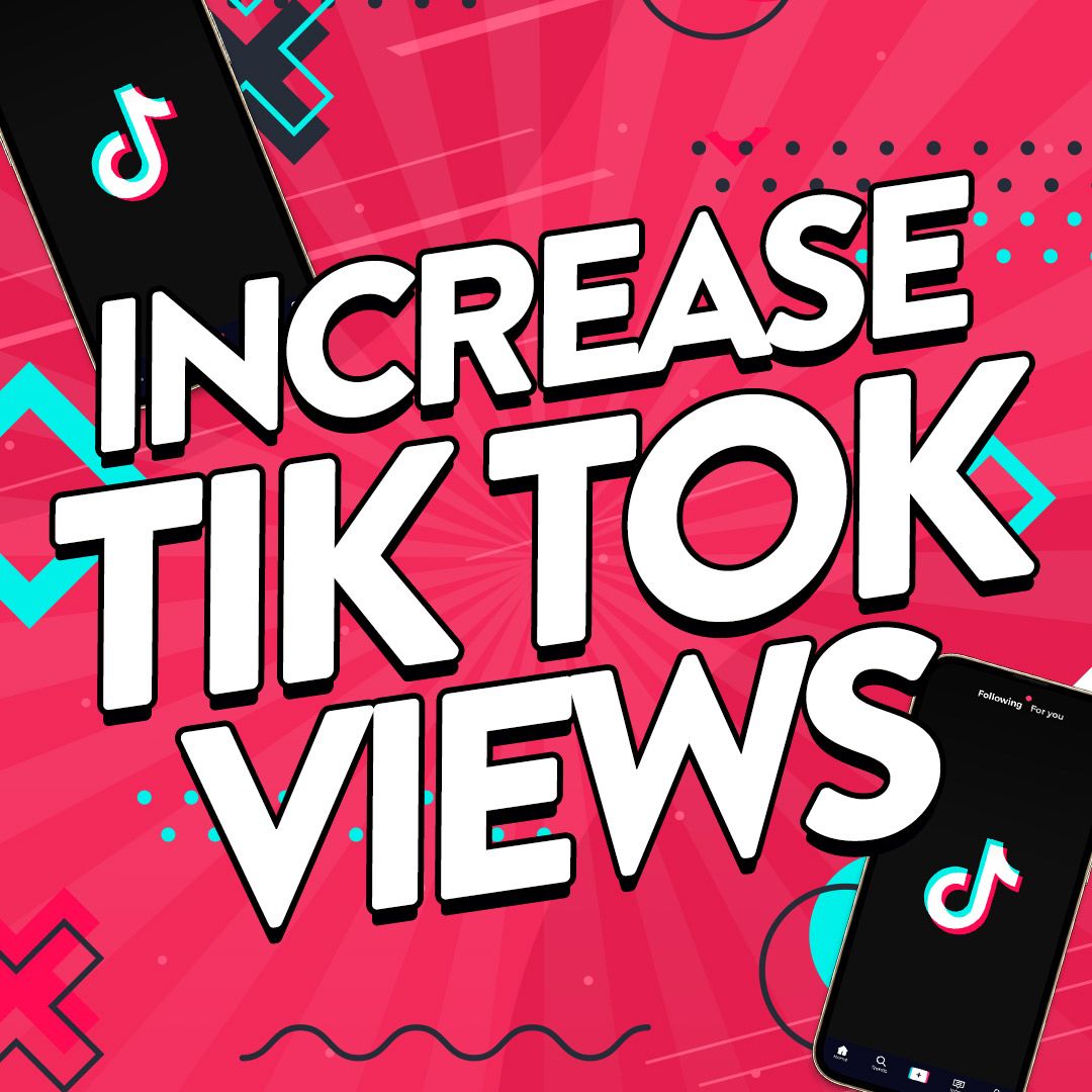 A phone screen with the TikTok app open with title that says "Increase TikTok views".