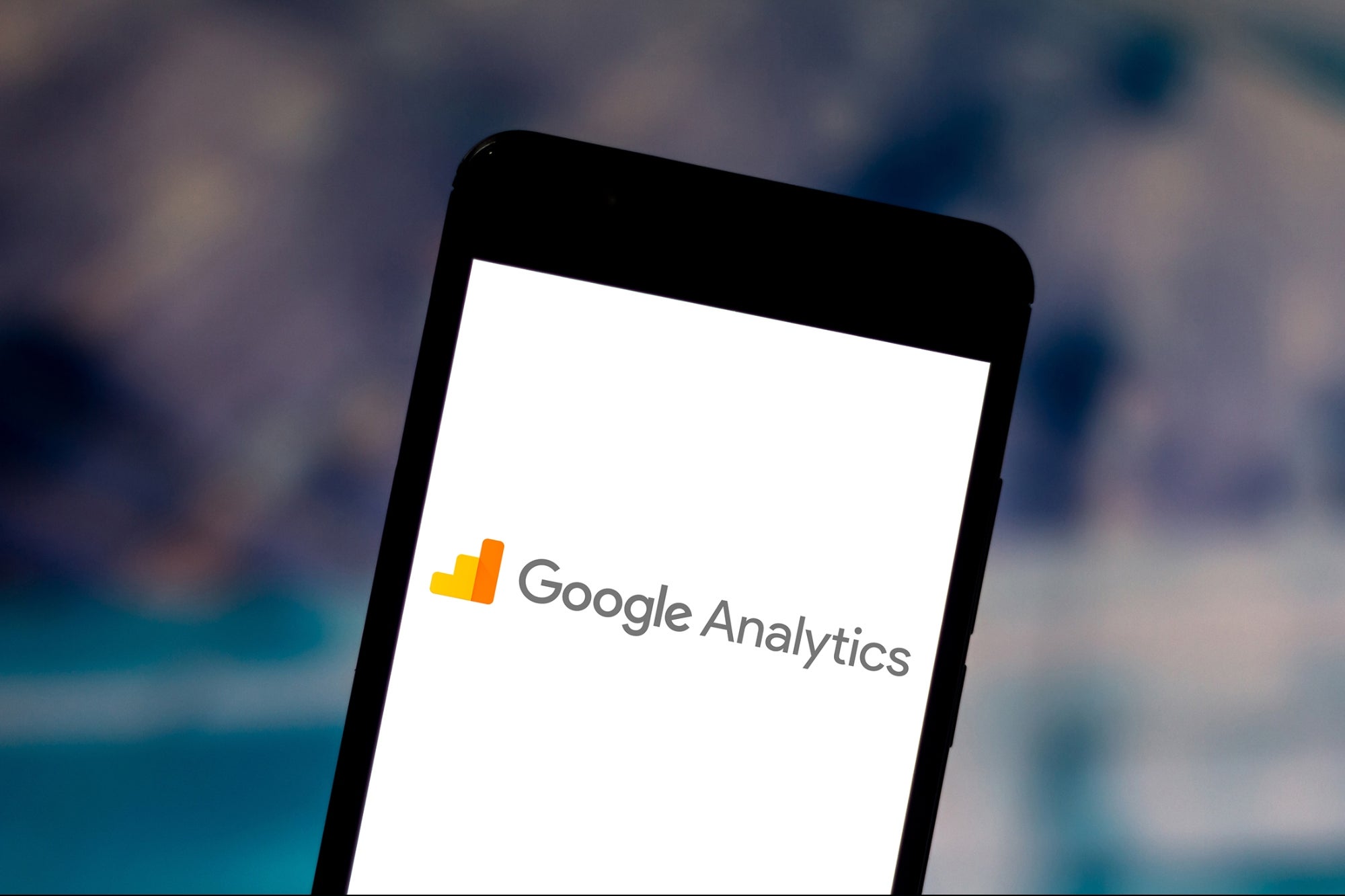 Google Analytics logo on a phone
