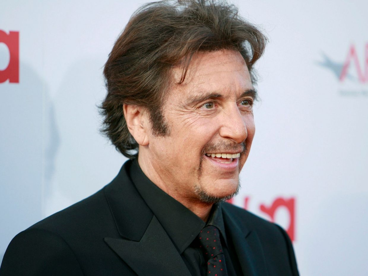 Al Pacino wearing a black suit