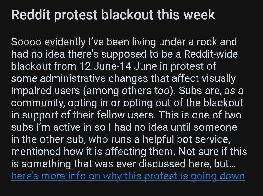 Reddit blackout post