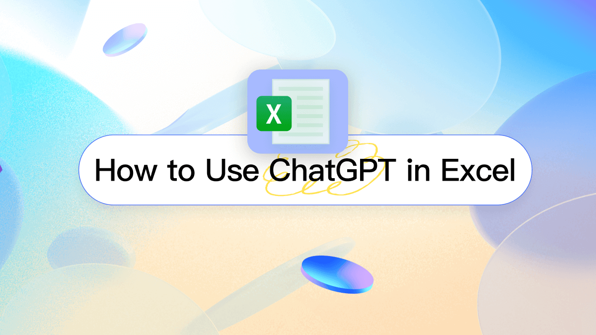 "How to use ChatGpt in excel" written with excel logo
