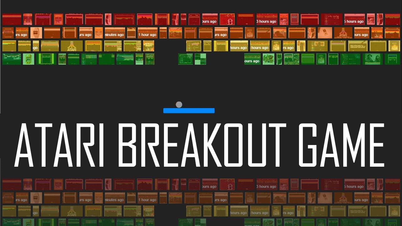A digital rendition of the classic Atari Breakout game, with a modern twist where the bricks are stylized as mobile app icons.