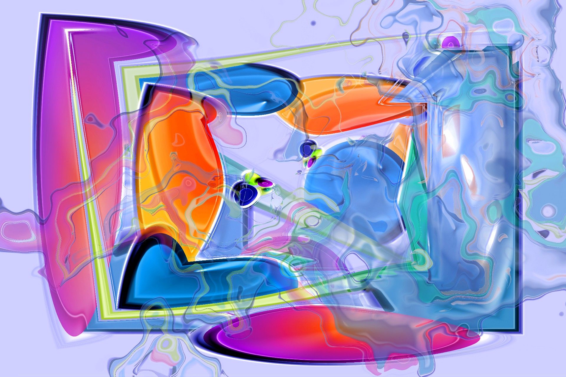 A vibrant and abstract fusion of shapes and colors, evoking a sense of fluidity and dynamism.