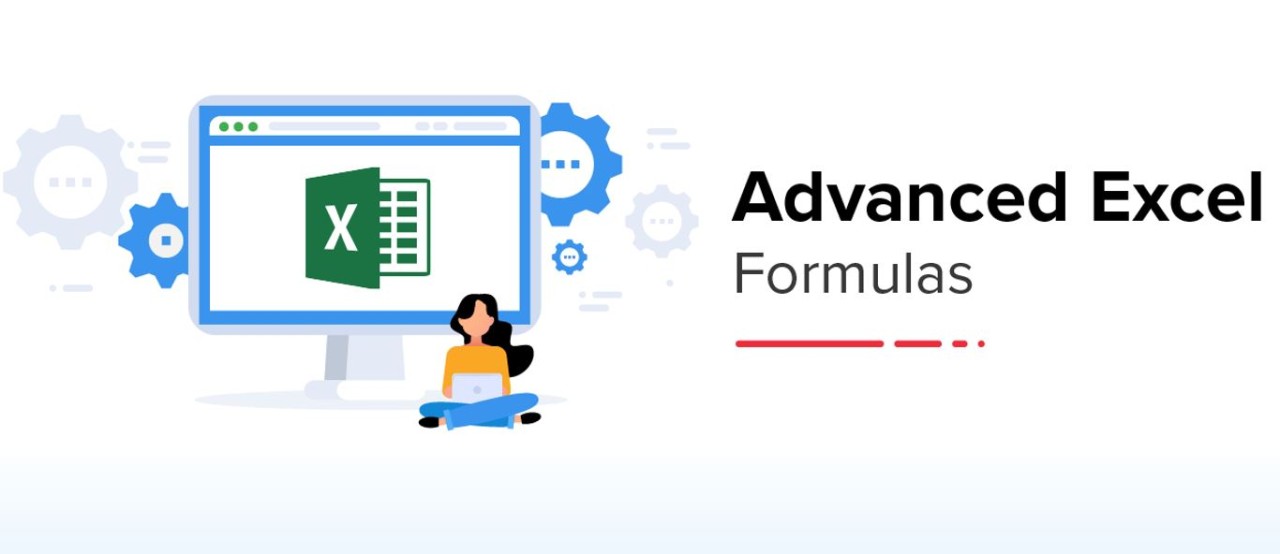 "Advanced Excel Formulas," suggesting educational content or a tutorial on complex functions within Microsoft Excel.