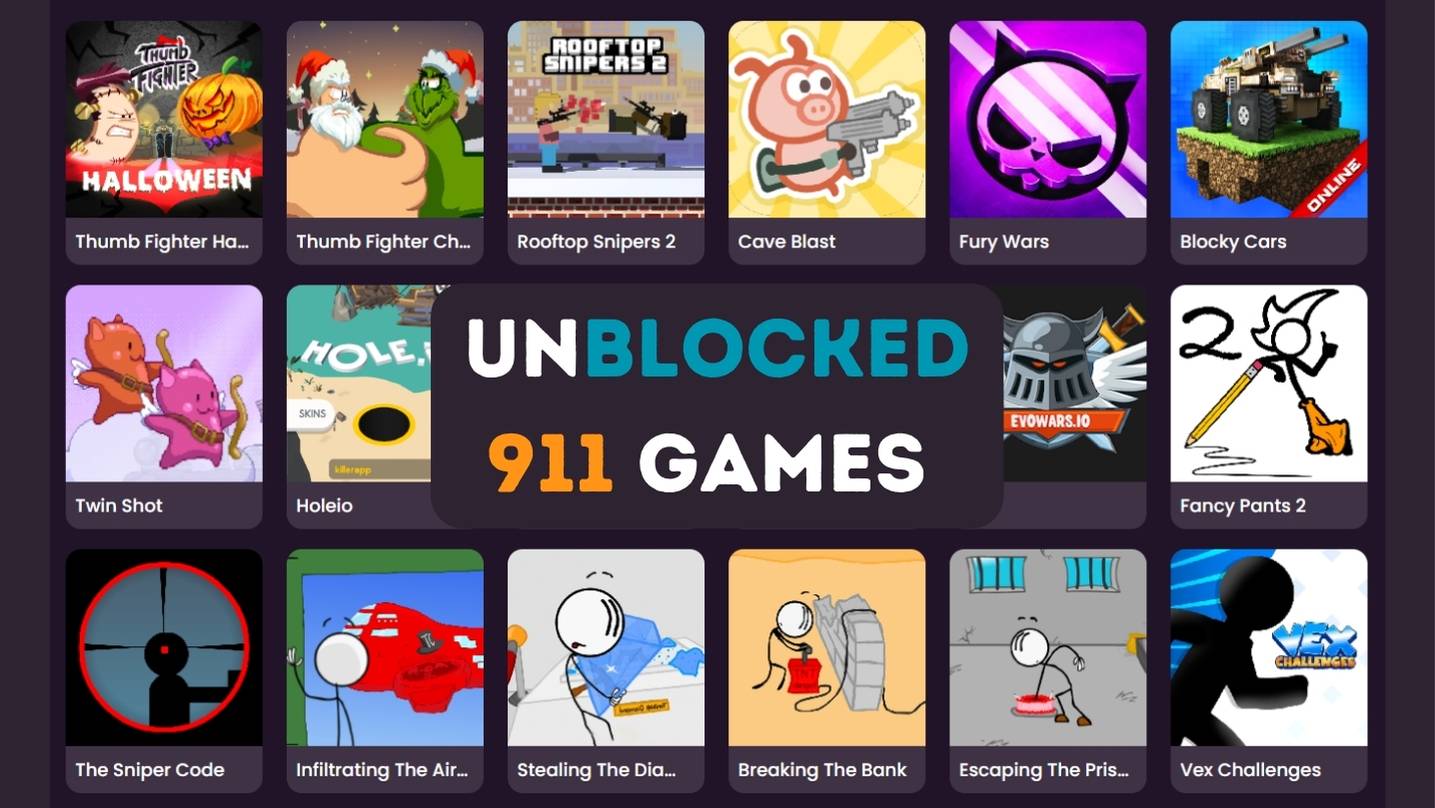 Unblocked 911 games interface
