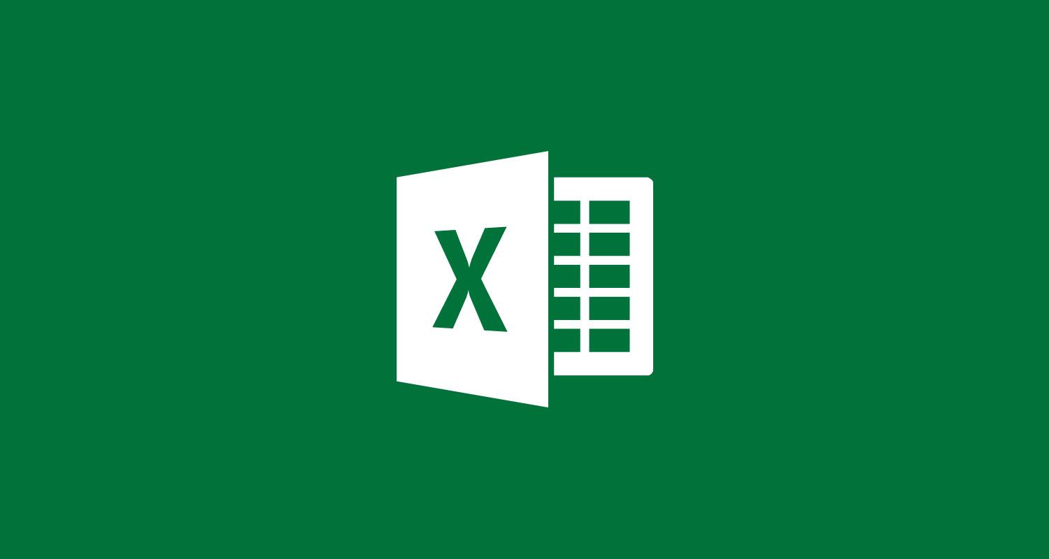 Icon of excel on a green abckground.