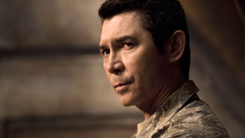 Lou Diamond Phillips on a military camo in prodigal son
