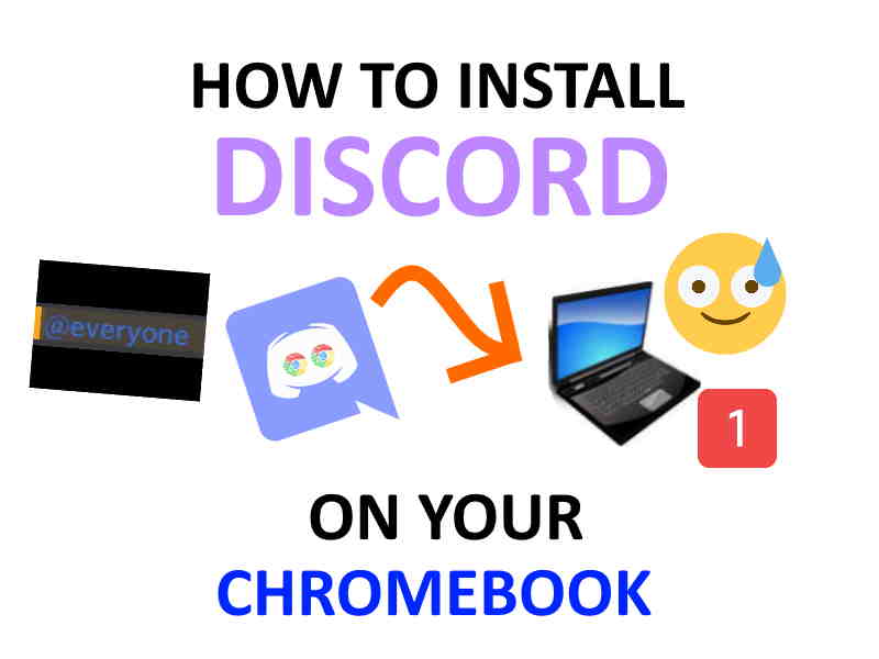 A white background with how to install discord on your chrome along with some emoji
