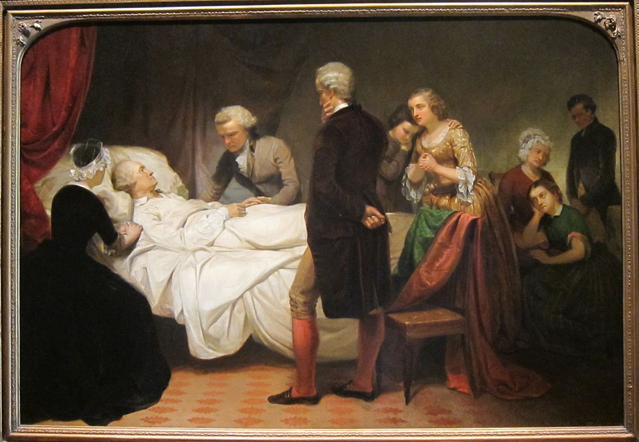 George Washington on his deathbed.
