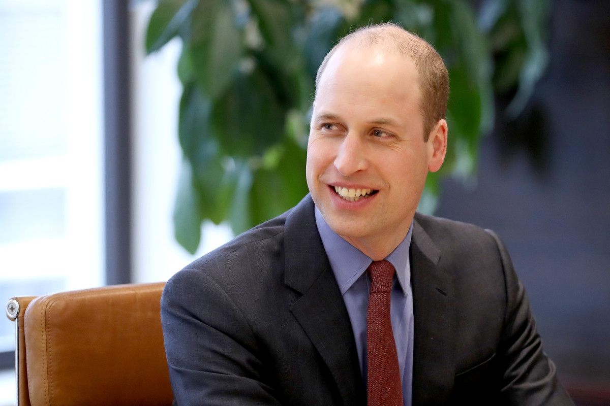Prince William wearing a gray suit