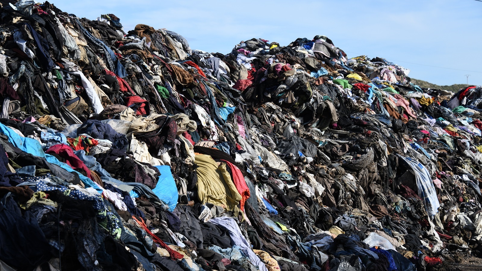 A large pile of clothes