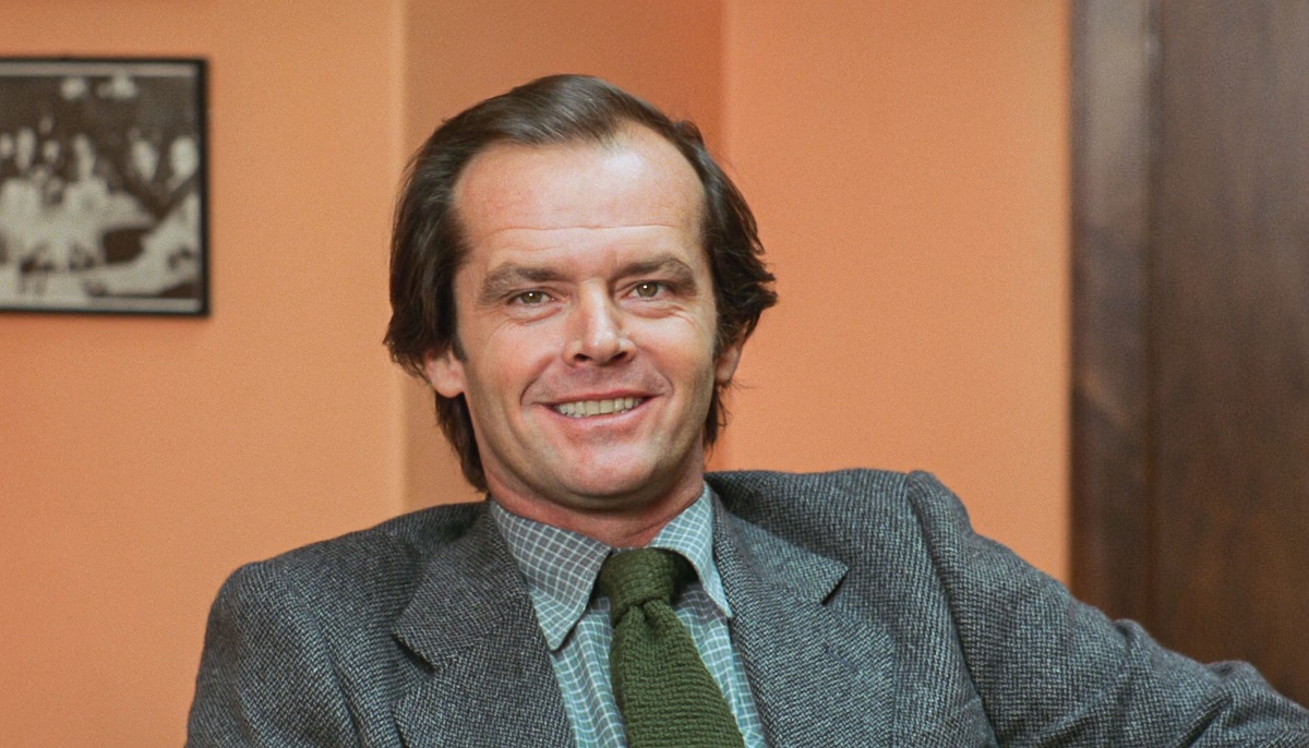 Jack Nicholson wearing a gray coat