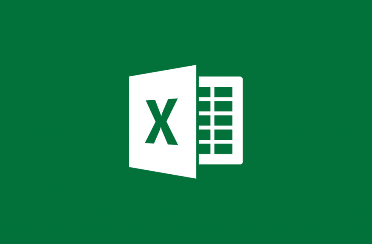 Icon of microsoft excel on a green background