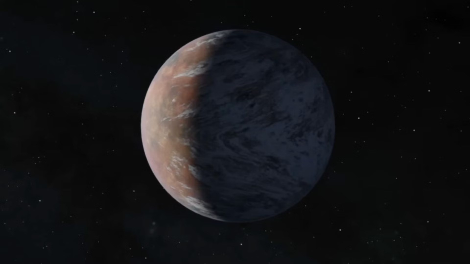 An illustration of the new super-earth