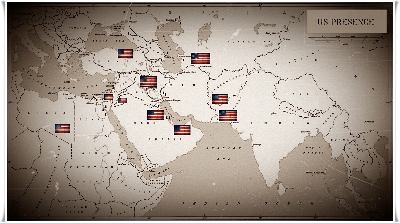 Usa bases in middle east