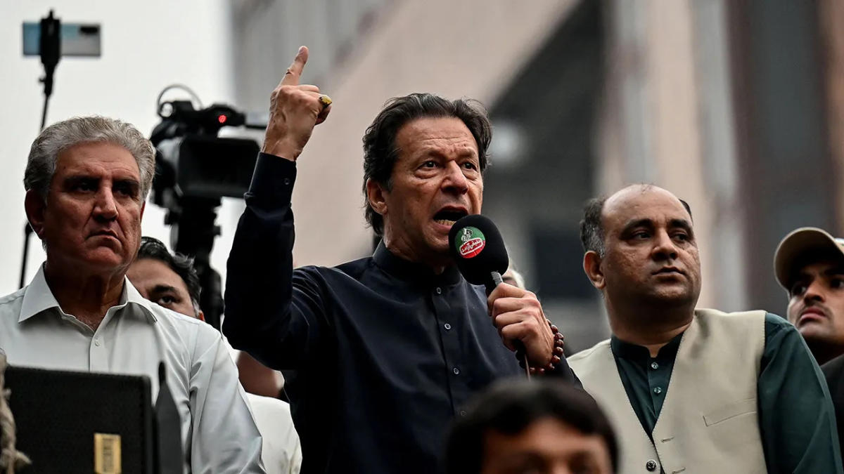 Imran Khan during his speech